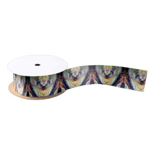 Multicolor Swirling Stripes of Igneous Rock  Satin Ribbon
