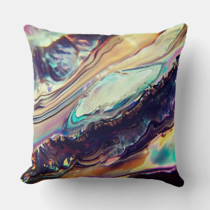 Multicolor Swirling Stripes of Igneous Rock  Throw Pillow