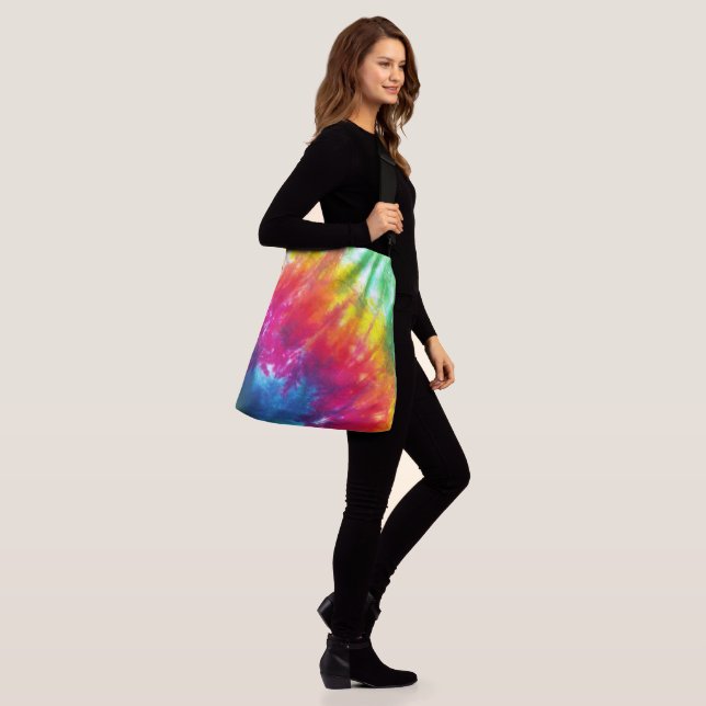 Multicolor Tie-Dye Crossbody Bag (On Model)