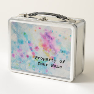 Multicolor Tie Dye Design Metal Lunch Box