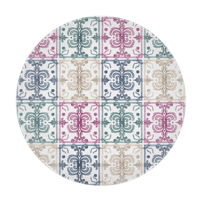 Multicolor Tiles Cutting Board (Front)