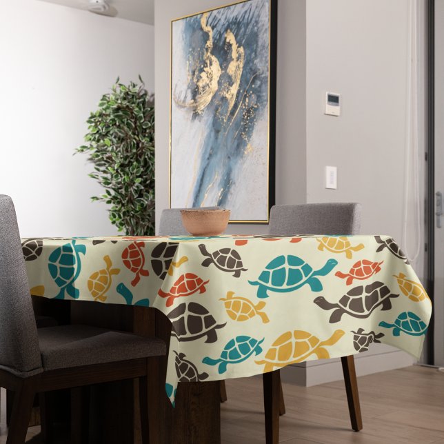 Multicolor Tortoise  Tablecloth (table cloth)
