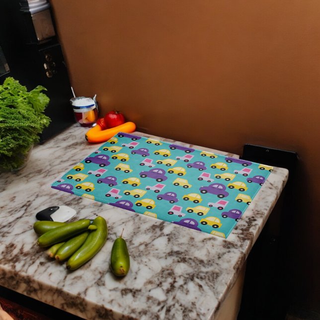 Multicolor Toy Cars Pattern  Cutting Board (Chopping Board)