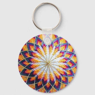 Multicolor Traditional Temari Kiku Keychain