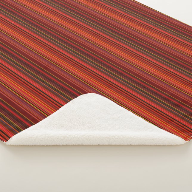 Multicolor - Trendy Style - Stripe Pattern Sherpa Blanket (3/4)