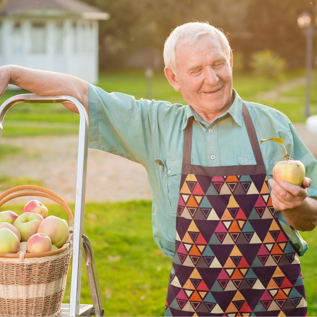 Multicolor Triangle Shapes Cutting Board Apron (triangle apron)