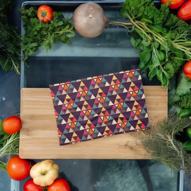 Multicolor Triangle Shapes  Kitchen Towel ( Kitchen Towel)
