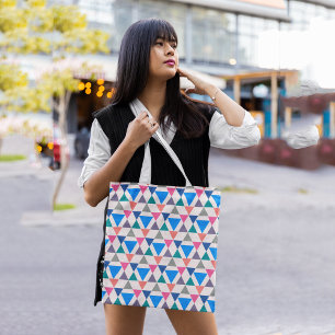 Multicolor Triangle Tote Bag