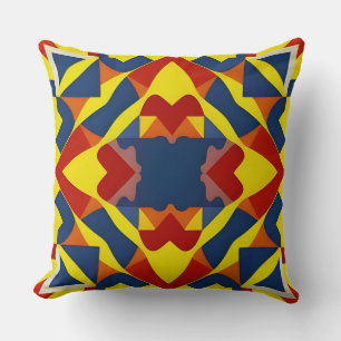 Multicolor Tribal Geometric Bold Modern Decor Throw Pillow