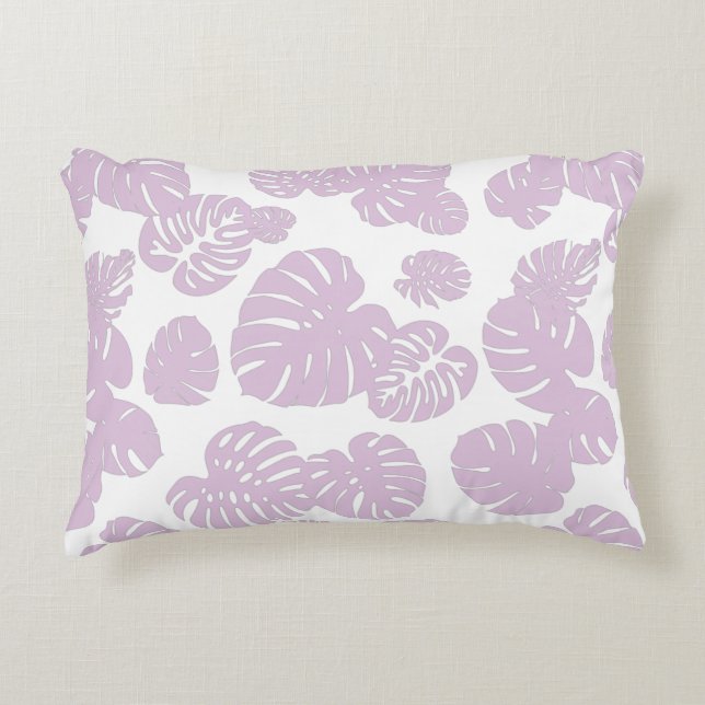 Multicolor Tropical Leaves 10 Accent Pillow (Front)