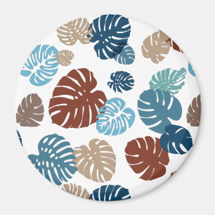 Multicolor Tropical Leaves 11 Magnet