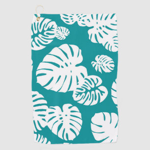 Multicolor Tropical Leaves 3 Golf Towel