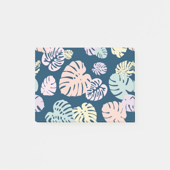 Multicolor Tropical Leaves 4 Post-it Notes (Front)