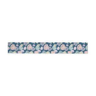 Multicolor Tropical Leaves 4 Wrap Around Label