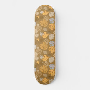 Multicolor Tropical Leaves 6 Skateboard