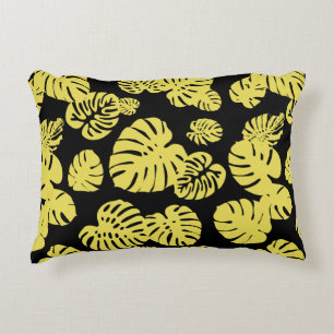 Multicolor Tropical Leaves 7 Accent Pillow