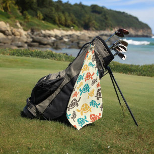 Multicolor Turtle Golf Towel