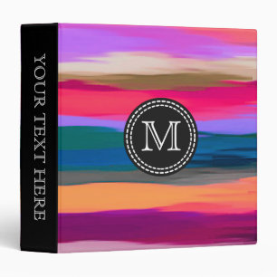 Multicolor Watercolor Abstract Pattern #2 Binder