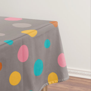 Multicolor Watercolor Dots 3 Tablecloth