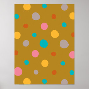 Multicolor Watercolor Dots 4 Poster