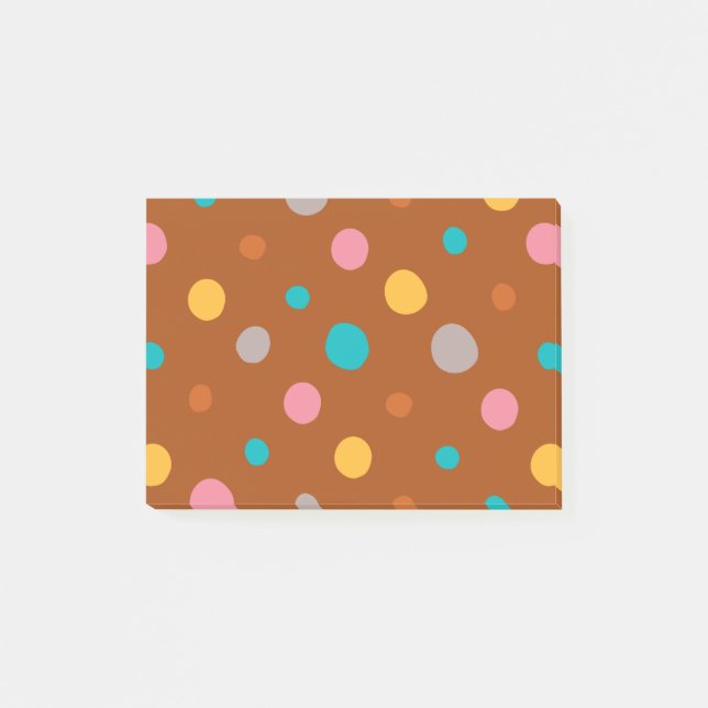 Multicolor Watercolor Dots 7 Post-it Notes (Front)