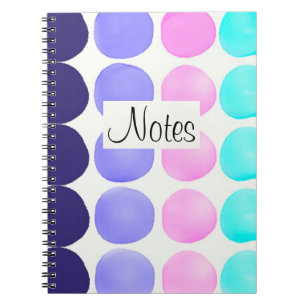 Multicolor watercolor dots notebook