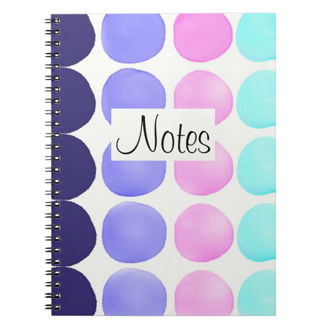 Multicolor watercolor dots notebook (Front)