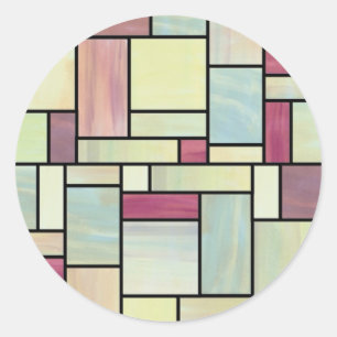 Multicolor Watercolor Stained Glass Stickers