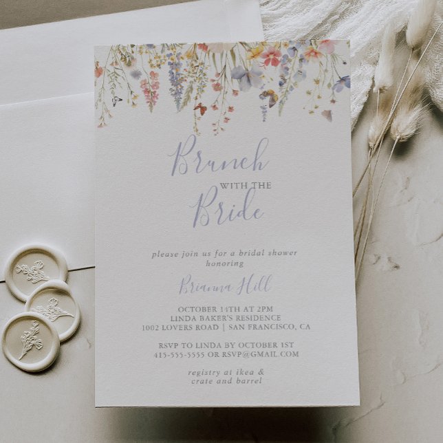 Multicolor Wildflower Brunch with the Bride Shower Invitation (Creator Uploaded)