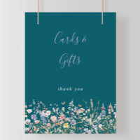Multicolor Wildflower Green Cards and Gifts Sign