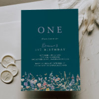 Multicolor Wildflower Green First Birthday Party