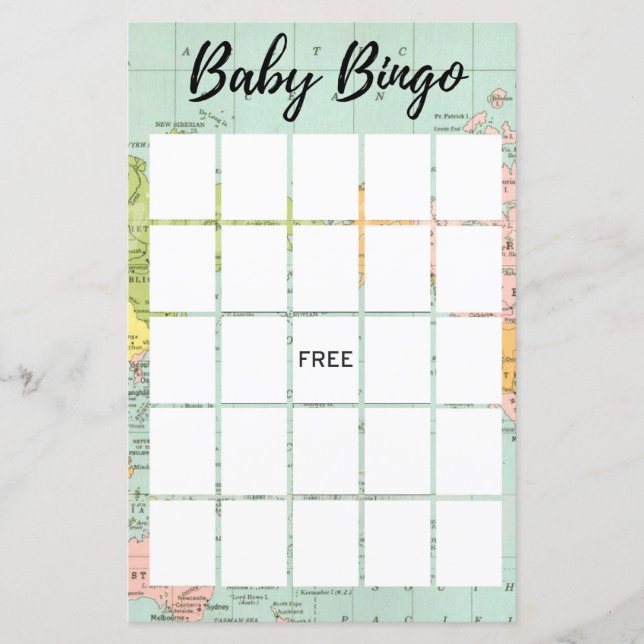 Multicolor World - Baby Shower Bingo (Front)