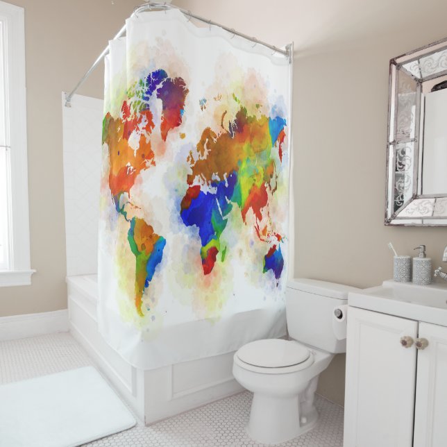 Multicolor world map Design 77 (In Situ)