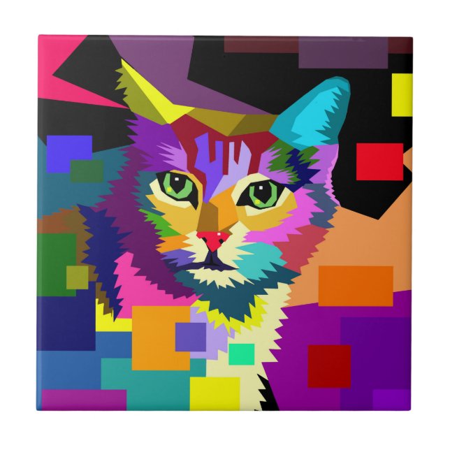 Multicolor WPAP Cat 656 Tile (Front)