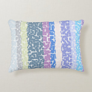 Multicolor Yellow/Grey/Beige/Pink/Purple/Blue Accent Pillow