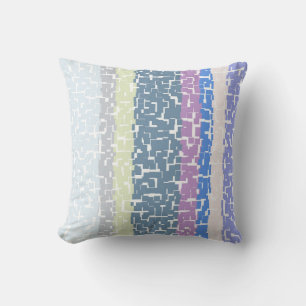 Multicolor Yellow/Grey/Beige/Pink/Purple/Blue Throw Pillow