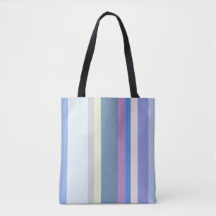 Multicolor Yellow/Grey/Beige/Pink/Purple/Blue Tote Bag