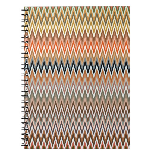 Multicolor Zigzag Pattern Notebook (Front)
