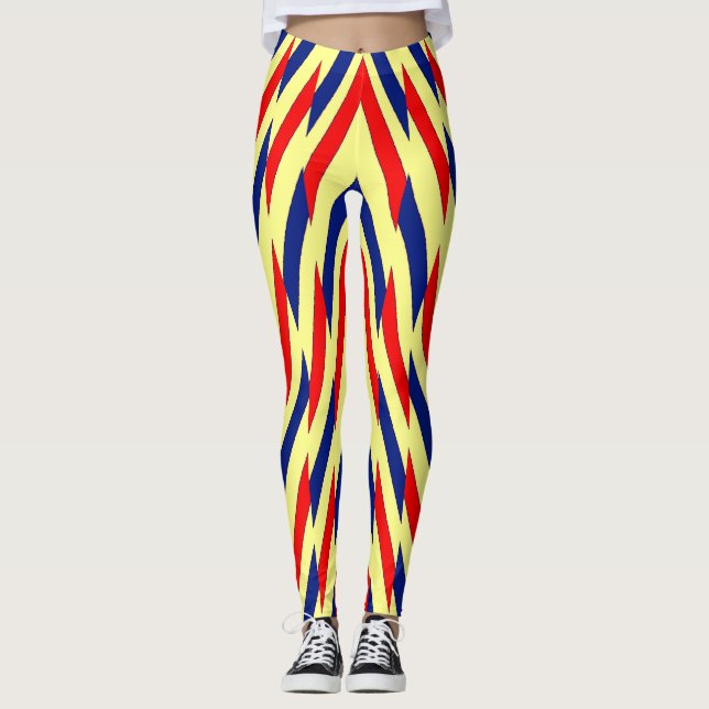 Multicolor zigzag pattern "Ratti_Creative_Arts Leg Leggings (Front)