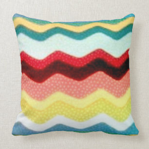 Multicolor Zigzags Throw Pillow