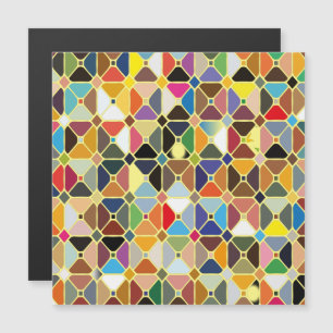 Multicolore geometric patterns with octagon shapes magnetic invitation