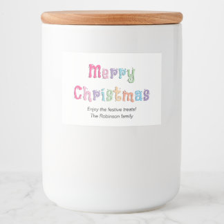 Multicolore Joyeux Noël Étiquettes Conteneur alime