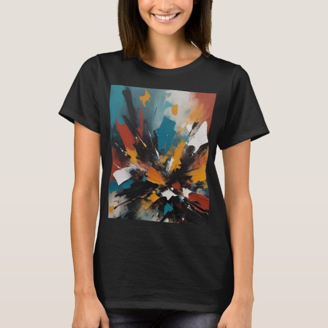  Multicolored Abstract Artwork T  - shirt (Front)