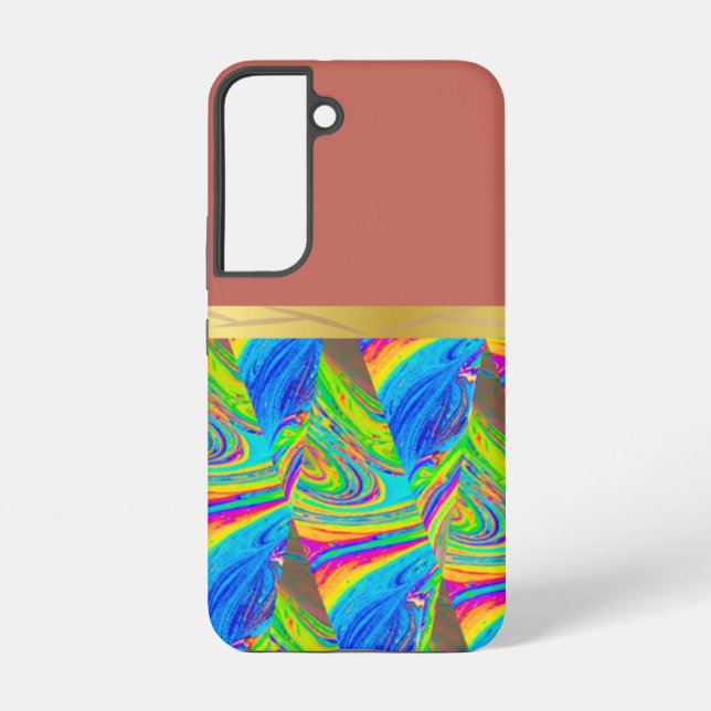 Multicolored Abstract Kaliscope Samsung Galaxy S22 Case (Back)