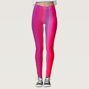 Multicolored abstract linear print leggings