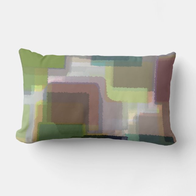 Multicolored Abstract Lumbar Pillow (Front)