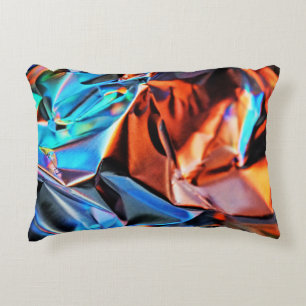 Multicolored abstract painting accent pillow