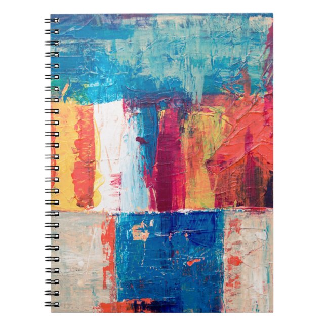 Multicolored abstract painting notebook (Front)