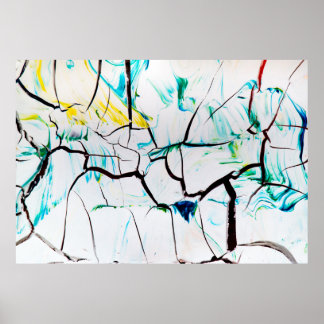 MULTICOLORED ABSTRACT PAINTING POSTER