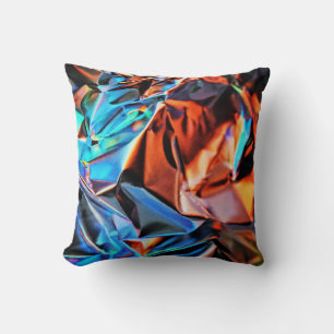 Multicolored abstract painting throw pillow